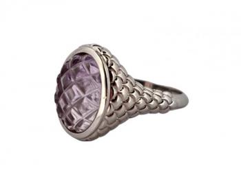 STŘÍBRNÝ PRSTEN S AMETYSTEM ”ANANASOVÝ” STŘÍBRNÝ PRSTEN S AMETYSTEM ”ANANASOVÝ”