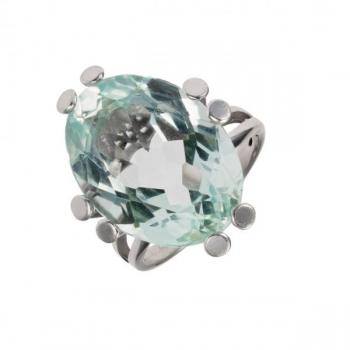 Zlatý prsten s přírodním akvamarínem Zlatý prsten s přírodním akvamarínem