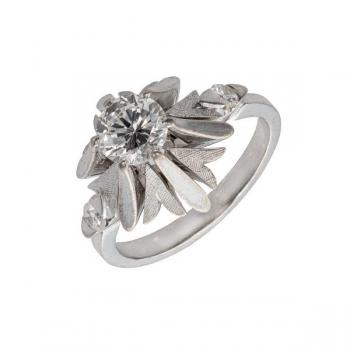 Zlatý prsten s přírodními diamanty 0,78 ct  Zlatý prsten s přírodními diamanty 0,78 ct