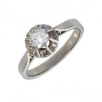 Zlatý prsten s přírodním diamantem 0,43 ct Zlatý prsten s přírodním diamantem 0,43 ct