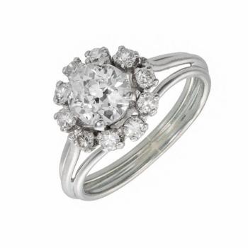 Zlatý prsten s přírodními diamanty 1,30 ct Zlatý prsten s přírodními diamanty 1,30 ct