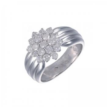 Zlatý prsten s diamanty 1,05 ct (vzácně bílý) Zlatý prsten s diamanty 1,05 ct (vzácně bílý)