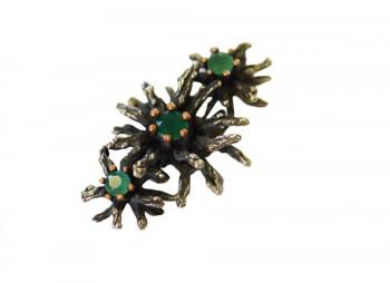 Květinový prsten se smaragdy Květinový prsten se smaragdy