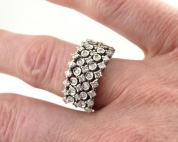 Prsten s 43 přírodními diamanty - 1,05 ct Prsten s 43 přírodními diamanty - 1,05 ct