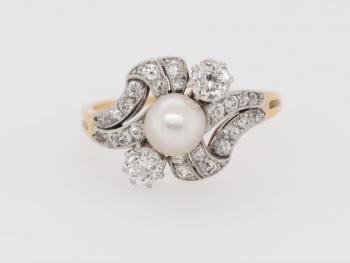 Zlat prsten s perlou