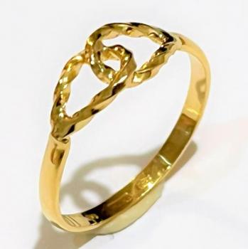 Zlat dmsk prsten - 18 kart